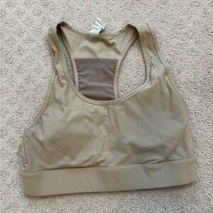 Women's Fabletics Tan Sports Bra Size Medium